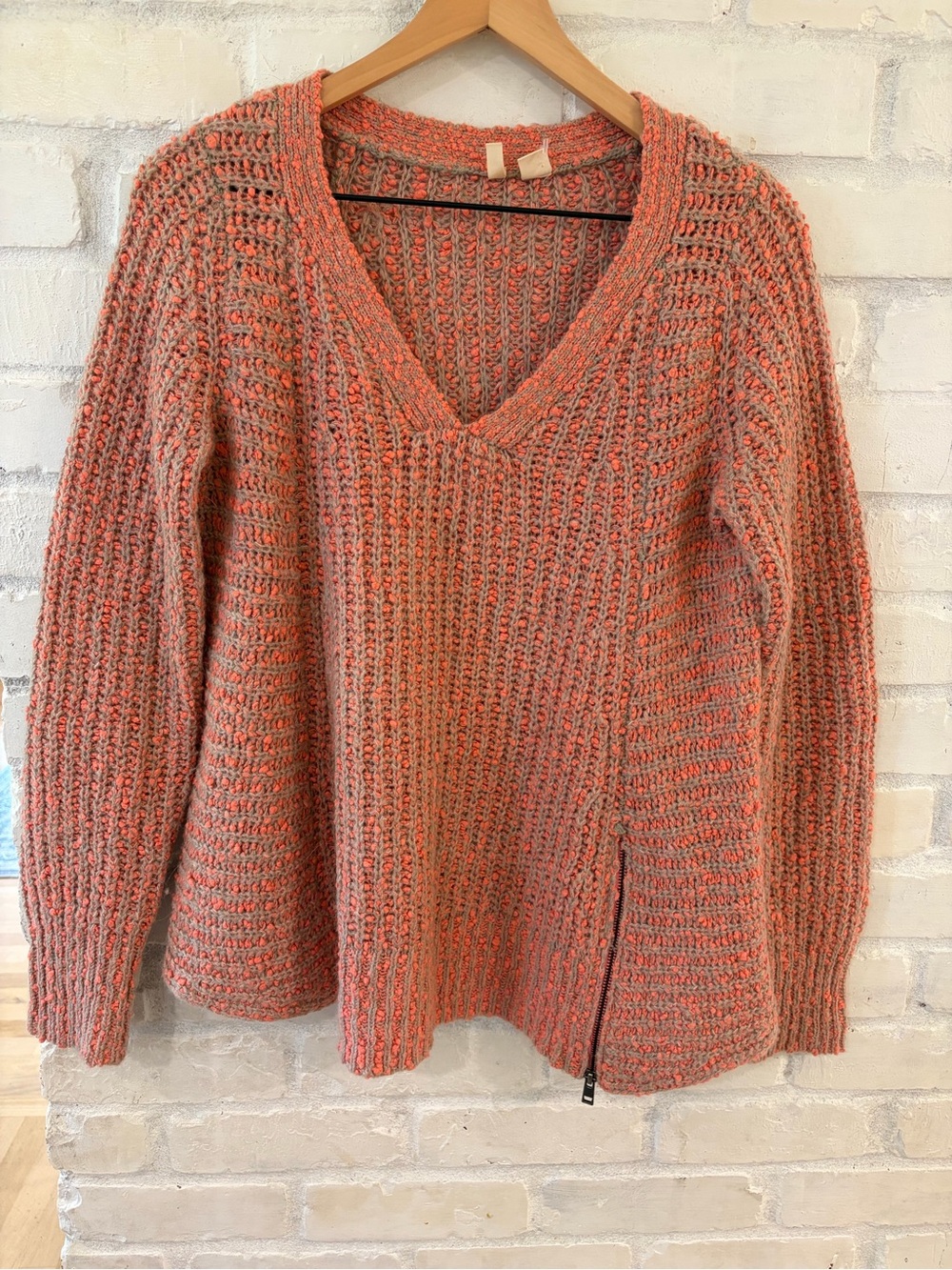 Moth for Anthropologie marled knit V-neck sweater